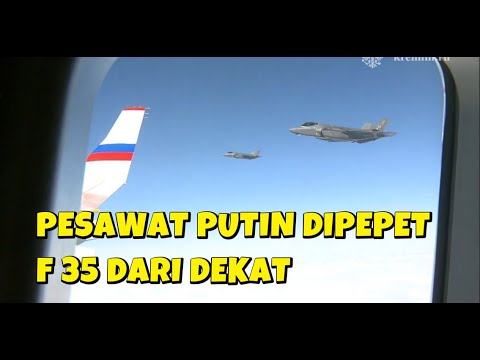 Youtube Thumbnail image of : DETIK DETIK PESAWAT PRESIDEN PUTIN DI KAWAL JET TEMPUR F 35 AMERIKA